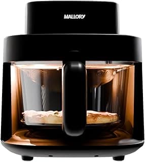 Fritadeira Elétrica Mallory Smartglass Air Cook 360° Cuba de Vidro Temperado 4,5L Preto 127V