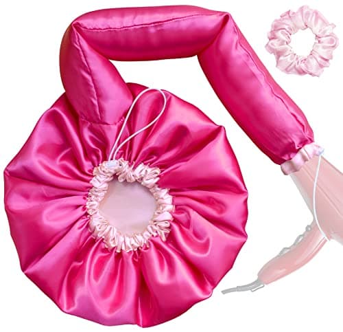 Touca Difusora Cetim Dupla Face Secadora Anti-frizz Seda (Pink/Rosa)