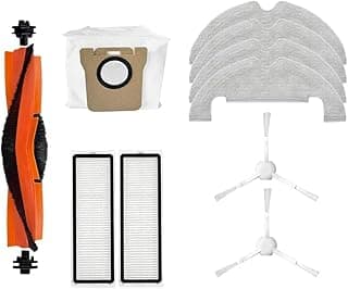 Kit de reposição para aspirador robô Xiaomi X10 com 10 peças, incluindo escovas, filtros HEPA, saco coletor de pó e panos mop.