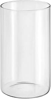Vaso cilíndrico de vidro transparente, 15 cm de altura e 8,4 cm de diâmetro, vaso de flores de mesa flutuante, para decoração de casa, centro de mesa de casamento (708 g)