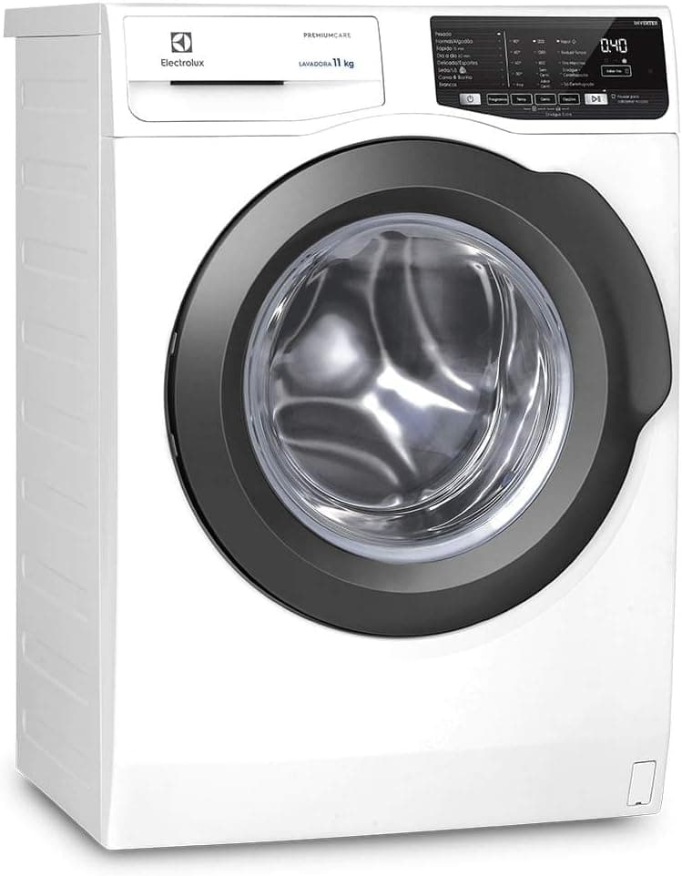 Máquina de Lavar Roupa Electrolux Premium Care Inverter LFE11 com Água Quente e Vapor 11kg Branca 127V