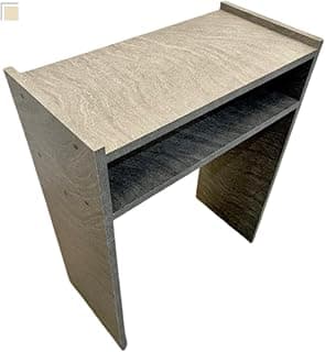 Mesinha escrivaninha computador multiuso prateleira office (Cinza Escuro - Basalto)