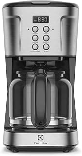 Cafeteira Elétrica Electrolux ECM30 Filtro Permanente Painel Digital 1,5L Aço Escovado 127V