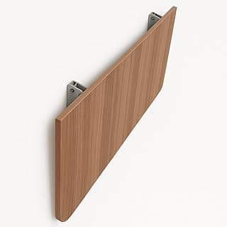 Escrivaninha de Parede Dobrável Amadeirada 120cm com Prateleira Suspensa, Estrutura Resistente e Compacta, Ideal para Home Office, Cozinha, Quarto, Banheiro e Sala (90cm)