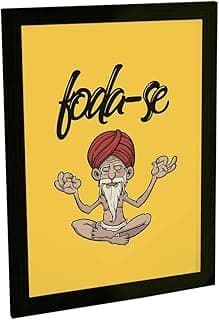 Quadro Decorativo A4 Engraçado Meditação Zen Foda-se
