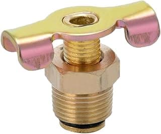 Válvula de drenagem de compressor de latão maciço 3/8' NPT com alavanca rosa