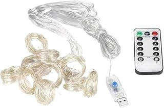 Cortina de LED 300 lâmpadas para decoração de eventos, controle remoto incluído