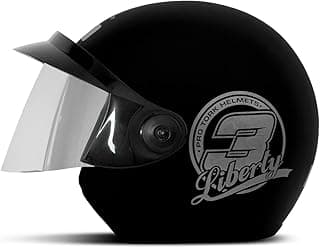 Capacete aberto Pro Tork Liberty 3 preto fosco com viseira transparente