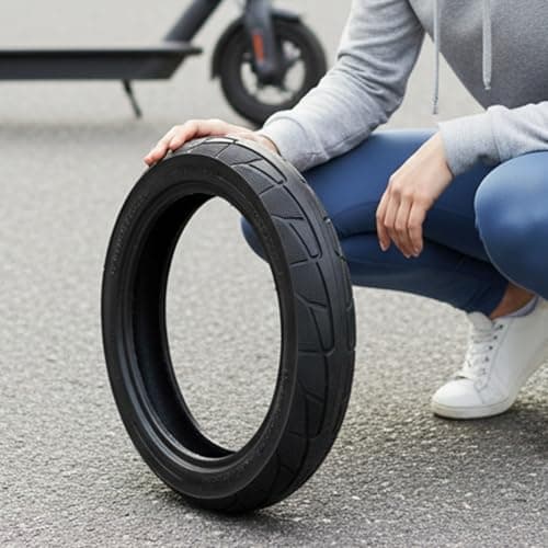Pneu sólido de 35 cm 14 x 2,50 (2,50-10) não pneumático - pneu de substituição para bicicletas elétricas — borracha, antiperfuração, sem inflação, E-para pneu de bicicleta