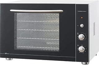 Forno elétrico de bancada Turbo Fast Fischer 80L preto e aço inoxidável