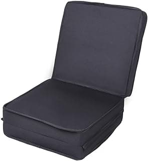 Colchão Puff Dobrável 4 em 1, Preto, Portátil Multiuso, 180x60x10 cm, Solteiro Fênix Colchões