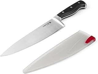 Faca de Chef Sabatier Edgekeeper Aço Inoxidável Bainha Autoafiável 20,32 cm Cabo Preto