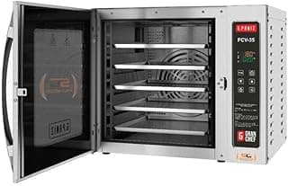Forno Turbo Convector Vapor 5 Esteiras 75 Litros FCV-35 Gpaniz 220V aberto