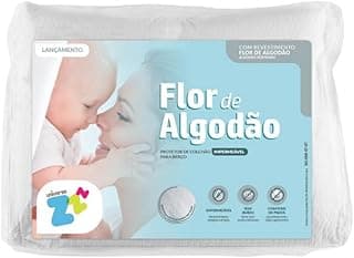 Protetor de colchão Flor de Algodão branco em matelassê 70x130 Fibrasca