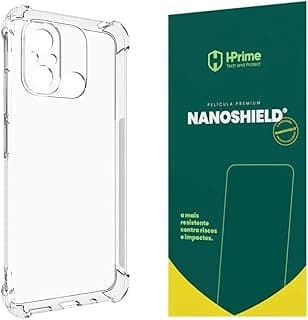 Capa transparente para Xiaomi Redmi 12C com película HPrime Nanoshield
