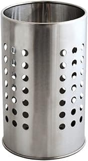Mimo Style Porta Utensílios de Aço Inoxidável Redondo Suporte de Talheres Resistente para uso Doméstico e Ideal Para Cozinha, Casa, e Escritório - Durável e de Qualidade, Aparência Moderna e Elegante