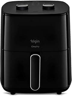Fritadeira elétrica Elgin Cinq Fry 5L 1500W, preta com detalhes prata