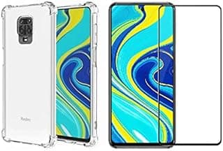 Kit Capa Anti Impacto e Película Vidro 3D para Xiaomi Redmi Note 9S
