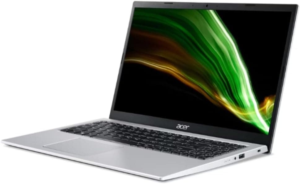 acer Notebook Aspire, tela LCD FHD de 15,6 polegadas (1920 x 1080), Intel i5-1135G7, RAM DDR4 de 12 GB, SSD PCIe de 512 GB, webcam, HDMI, RJ45, Wi-Fi 6, Windows 11 Home, prata, mouse pad TWE