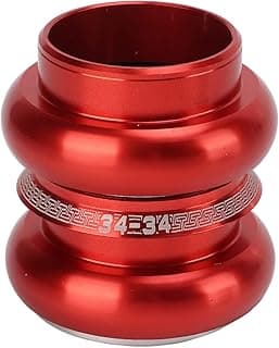 Fone de Ouvido para Bicicletas com Rolamentos Duplos 34mm Vermelho para Mountain e Road Bikes