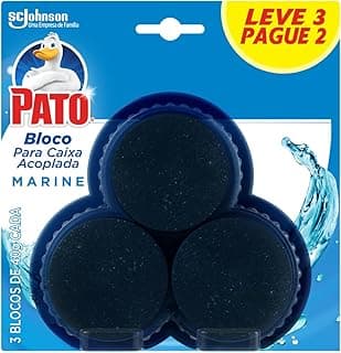 Pato Desodorizador Sanitário Caixa Acoplada Marine, Limpeza Banheiro, Leve 3 Pague 2, 40g