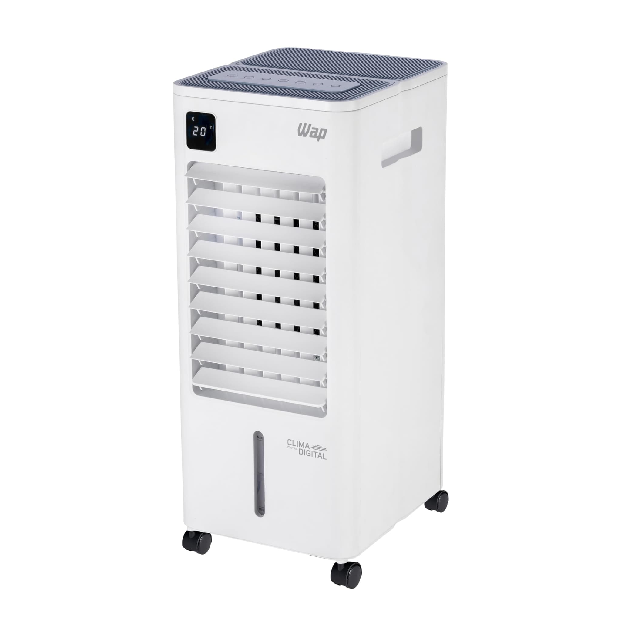 WAP Climatizador de Ar Torre CONTROL DIGITAL 3 em 1 - Climatiza, Umidifica e Ventila, Painel Touch, Controle Remoto e Blocos para Congelamento 220V