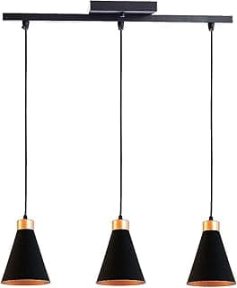Pendente Eros Trilho/3 Emalustres Preto/Cobre