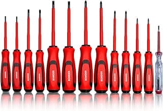 Conjunto de chaves de fenda isoladas 1000V 13 peças vermelho