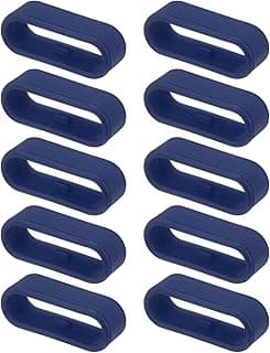 Nove anéis de substituição de silicone azuis para pulseira de relógio