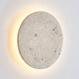 Luminárias de parede para sala de estar Arandela redonda LED Pedra natural Lua Arandelas Art Déco para sala de estar Quarto Corredor Escadas