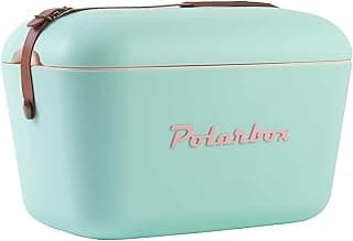 Bolsa térmica verde água vintage retrô 20 litros Polarbox para passeios na praia e parque