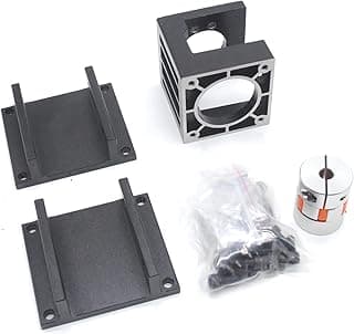 Kit montagem motor Neam23 trilho linear com suportes pretos e peça central cinza