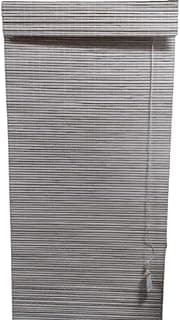 Persiana romana de bambu natural cinza, 120 cm de largura por 220 cm de altura