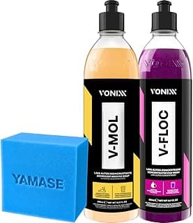 Kit Shampoo Automotivo Sujeira Pesada V-floc e V-mol 500 ml da Vonixx com esponja Yamase