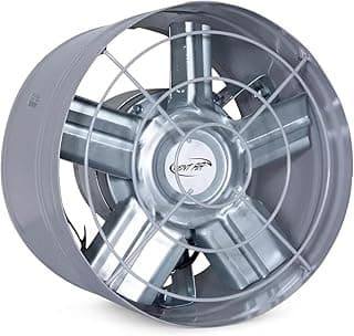 Exaustor 25cm Alta Rotação 3500 RPM Bivolt Vent Air Para Churrasqueira E Coifa Tira Fumaça E Gordura