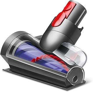Mini cabeça de escova motorizada para aspirador de pó Dyson, vista lateral com detalhes do mecanismo de rotação