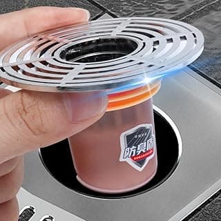 1 peça de vaso sanitário à prova de insetos, desodorante antiodor, dreno de chão, esgoto, tela de filtro antientupimento, banheiro, esgoto, ralo de chuveiro, amarelo chá, 72 x 49 mm