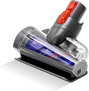 Mini cabeça de escova motorizada para aspirador de pó sem fio Dyson, cinza e vermelho, frontal