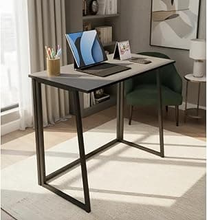 Escrivaninha Dobrável ou Fixa Estilo Industrial para Computador e Notebook – Mesa Compacta Portátil para Home Office e Estudo(Cinza - articulada)
