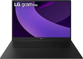 LG Notebook gram Pro leve de 17 polegadas, Intel Evo Edition, alimentado por processador Intel Core Ultra7 255H, NVIDIA RTX5050, Windows 11 Home, 16 GB de RAM, SSD de 1 TB, preto