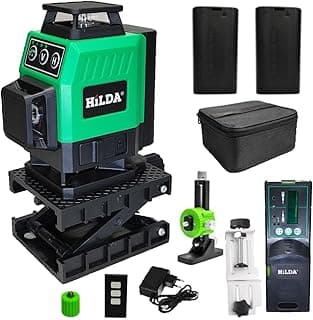 Nível a Laser Hilda 16 Linhas 2 Bateria Receptor Linha Laser com acessórios