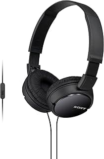 Fones de Ouvido Sony MDR-ZX110AP com Microfone Preto para Smartphones