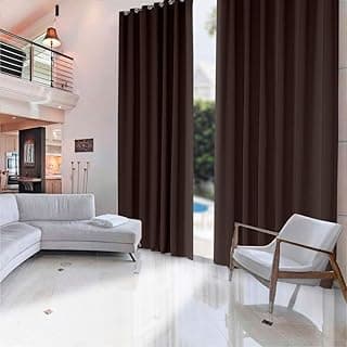 Cortina blackout marrom 5,40x5,00m para decoração residencial