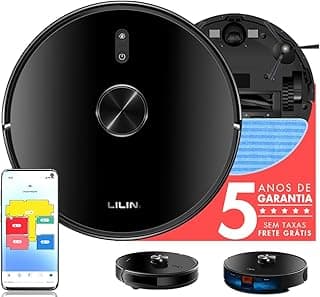 Aspirador de pó robô Lilin X6 com navegação LIDAR, 5 anos de garantia, acessórios incluídos