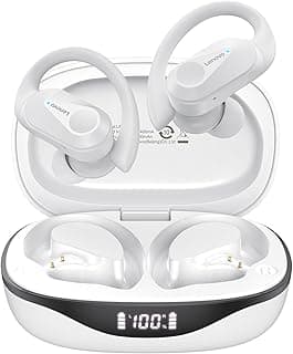 Lenovo LP75 fone de ouvido sem fio na caixa de carregamento com tela digital