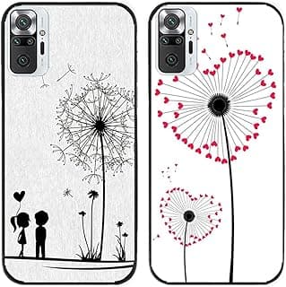Capa traseira para Xiaomi Redmi Note 10 Pro Max/Note 10 Pro (4G) com design de margarida e corações