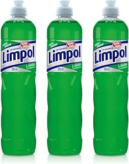 Kit 3 Detergente Liquido Antiodor Limão Limpol Bombril 500Ml