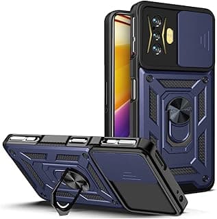 Capa de telefone à prova de choque de grau militar para Xiaomi Redmi K50 Gaming/Poco F4 GT, azul escuro