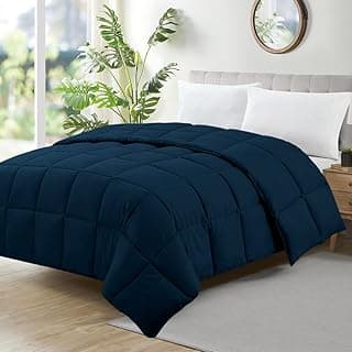 Edredom azul marinho Camesa Toque de Pluma king size 280x260cm