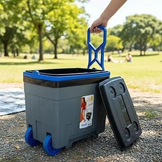 Caixa Térmica com Rodinhas 34 Litros para Camping